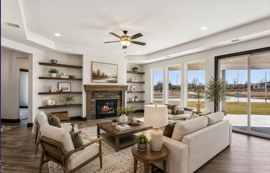 Representative furnished interior of a home built from the Promenade III by Perfection Builders in The Courtyards at The Heritage, Andover (Image 6).