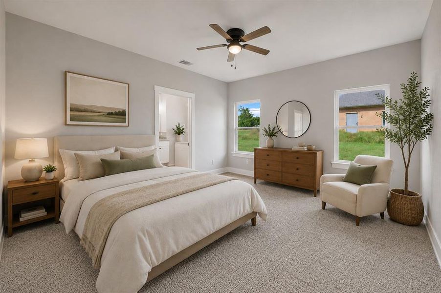 Primary Bedroom Virtually Staged