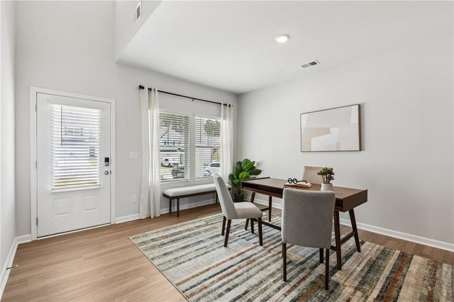 Furnished interior view inside a new home in The Hills at Cedar Creek, Winder (Image 10).