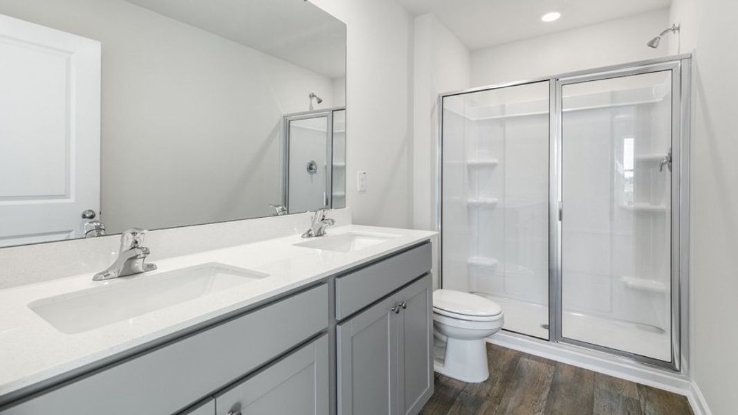 Furnished interior view inside a new home in The Townes at Honeycutt Oaks, Angier (Image 7).