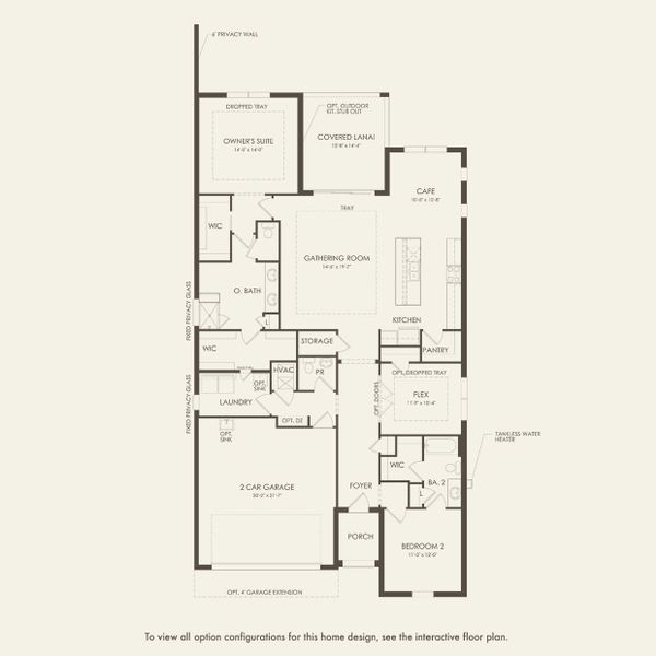 2D floor plan layout for the Prestige by DiVosta in Greyhawk Landing, Lake Worth, FL (Image 3).