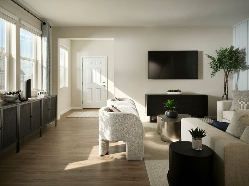 Furnished interior view inside a new home in Barefoot, Firestone (Image 6).