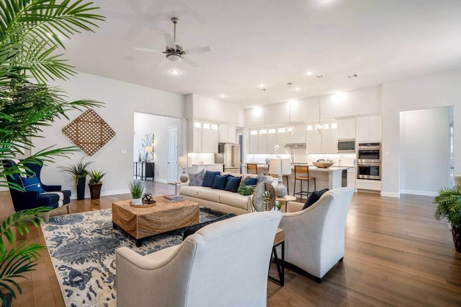 Representative furnished interior of a home built from the Raleigh 3530.3 by J. Patrick Homes in Jubilee 80′ Lots, Hockley (Image 7).