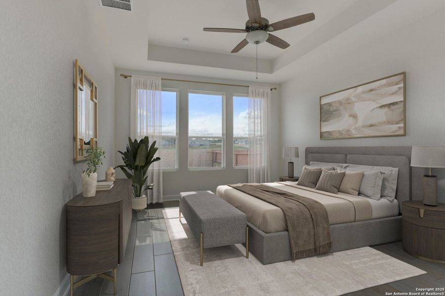 Furnished interior in a model home at Megan's Landing 50's in Castroville (Image 16).