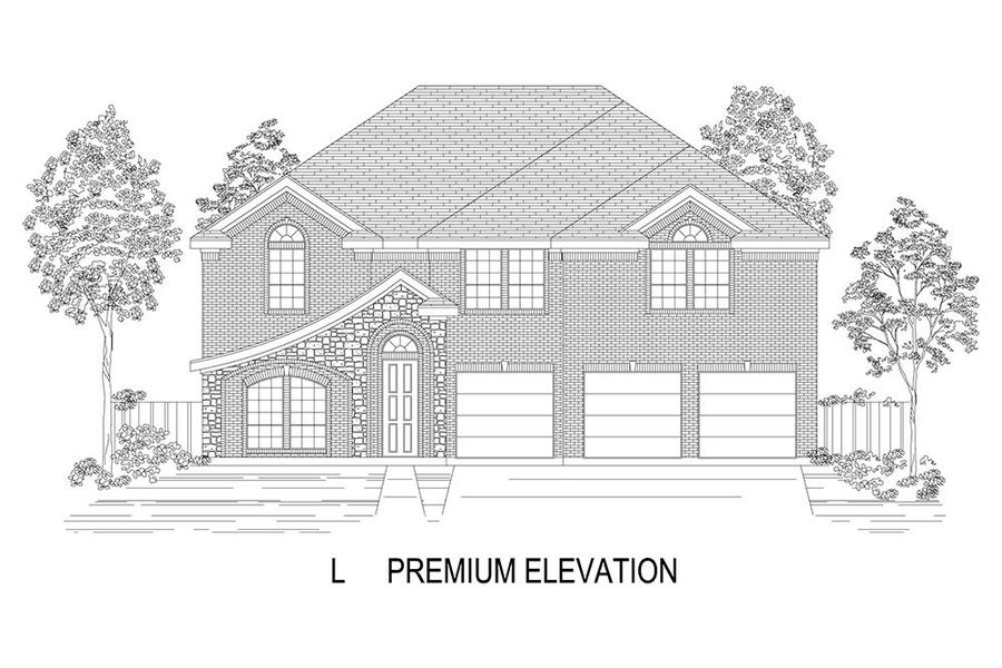 Representative rendering of the exterior for the Boston 2F (w/Media) by First Texas Homes (Image 25).