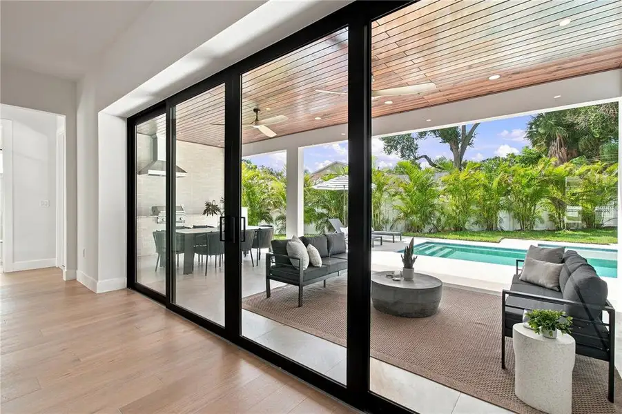 Exterior details and patio area of a home in , Tampa (Image 37).