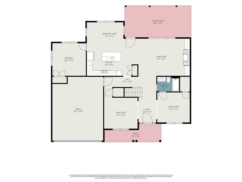 2D floor plan layout of this home in , Marietta, GA (Image 5).