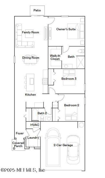 2D floor plan layout of this home in , Jacksonville, FL (Image 2).