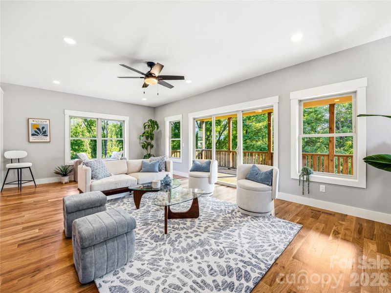 Furnished interior view inside a new home in , Asheville (Image 40).