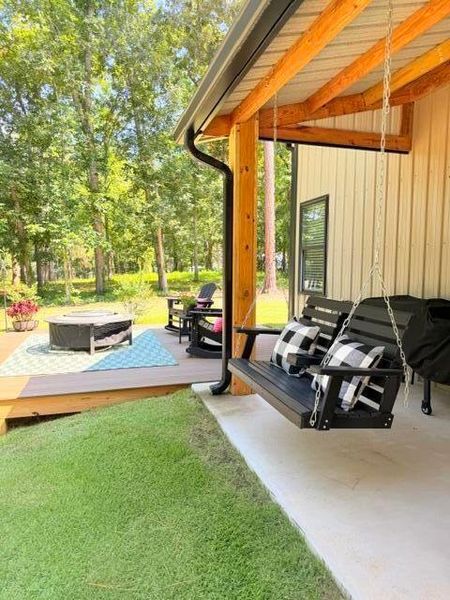 Exterior details and patio area of a home in , Manning (Image 56).