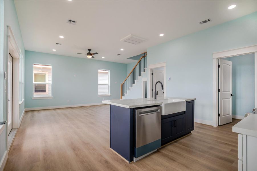 Living area with beach views