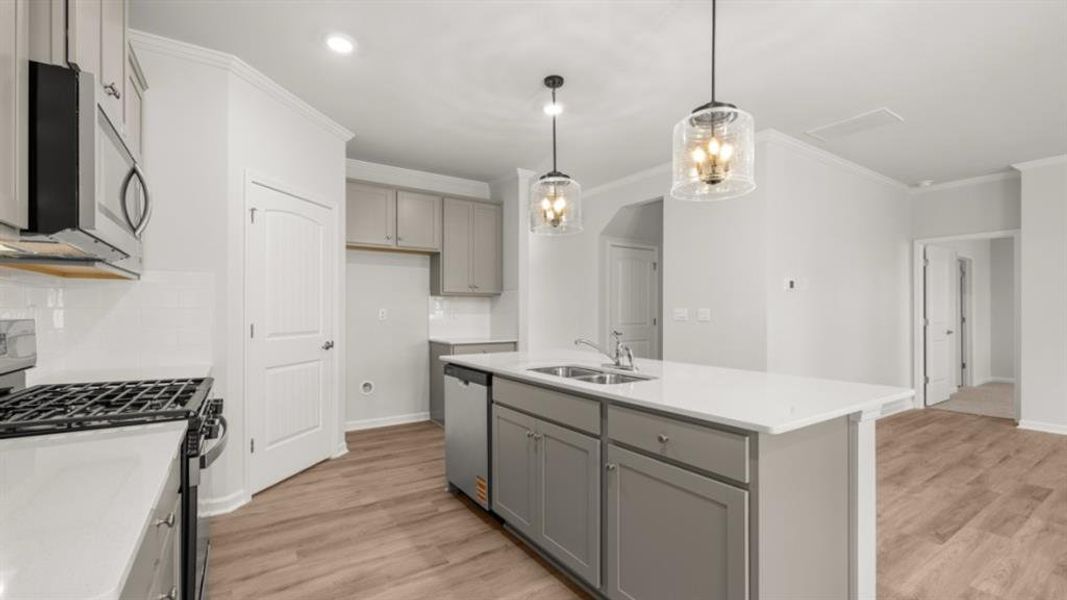 Furnished interior view inside a new home in Fairway 17 at Mirror Lake, Villa Rica (Image 11). Furnished interior view inside a new home in Fairway 17 at Mirror Lake, Villa Rica (Image 11).