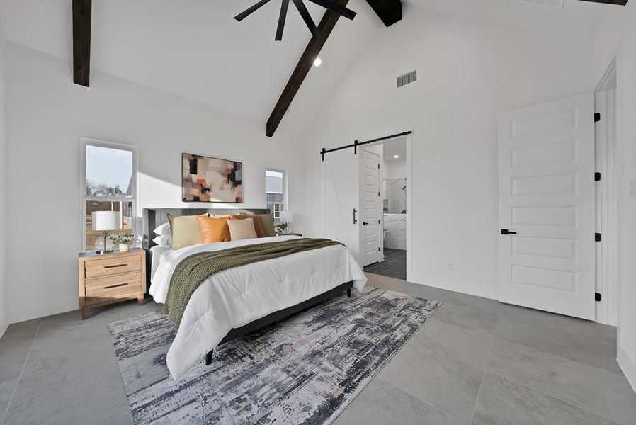 Furnished interior view inside a new home in , Celeste (Image 26).