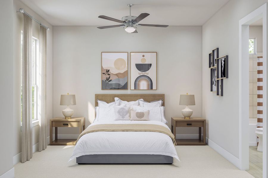 Furnished interior view inside a new home in Woodson’s Reserve, Spring (Image 12).