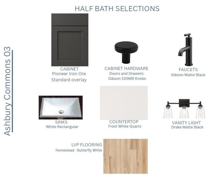 Sample of building materials used in homes in Ashbury Commons, Powder Springs (Image 10).