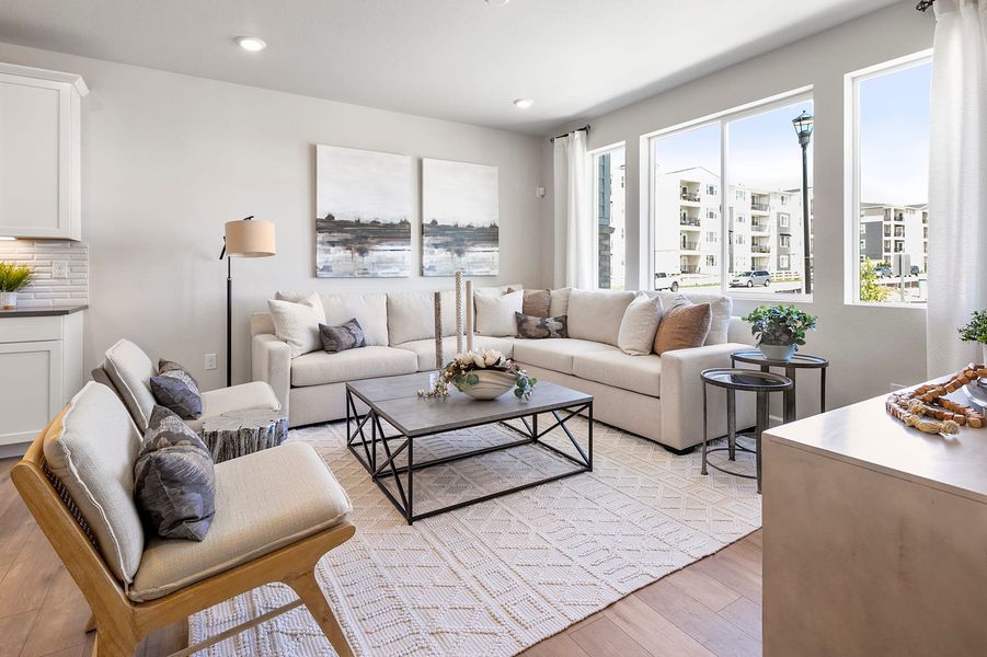 Representative furnished interior of a home built from the 3 by Tri Pointe Homes in Sugar Mill Village, Longmont (Image 8).