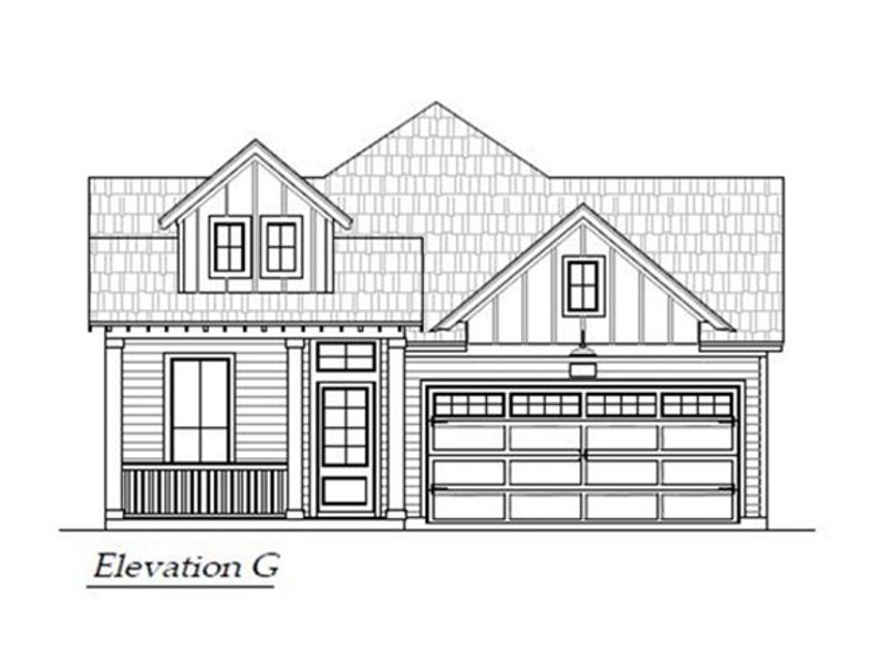 Exterior rendering of this home design in Trace, San Marcos, TX (Image 2).