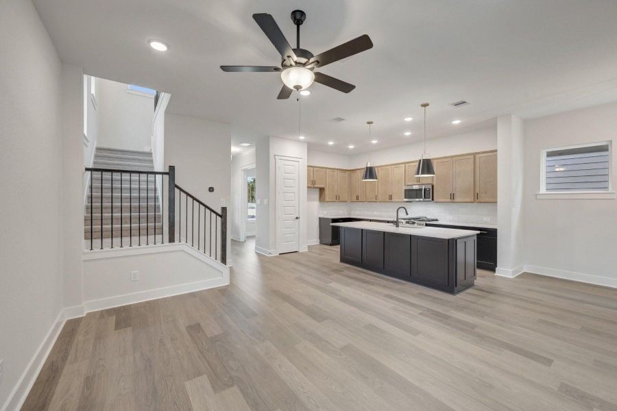 Furnished interior view inside a new home in Two Step Farm - Cottages Row Collection, Montgomery (Image 12).