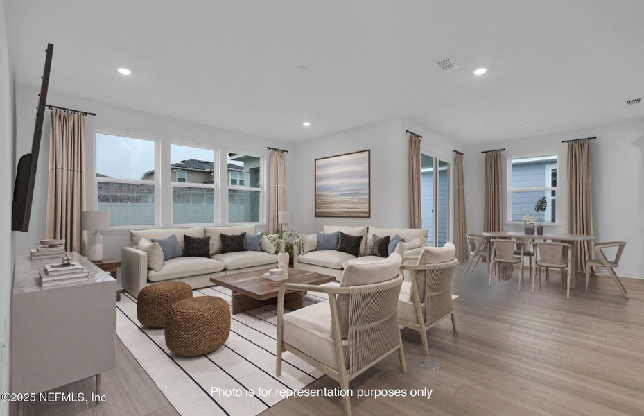 Furnished interior view inside a new home in Double Branch, Middleburg (Image 9). Furnished interior view inside a new home in Double Branch, Middleburg (Image 9).