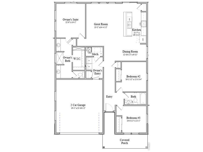 2D floor plan layout of this home in Granary, Johnstown, CO (Image 3).