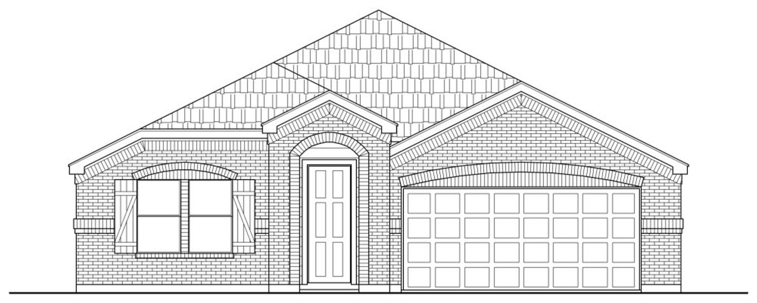 Representative rendering of the exterior for the 1827 by Texas Homes (Image 4).
