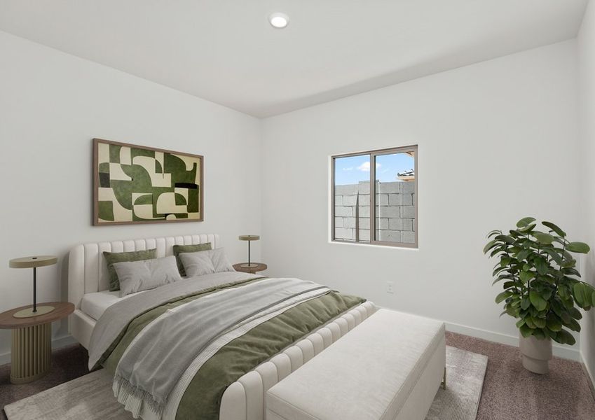 Secondary bedrooms are perfect for guests or family.