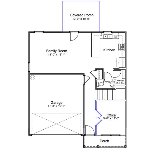 2D floor plan layout of this home in Bluefield, Lexington, SC (Image 3).