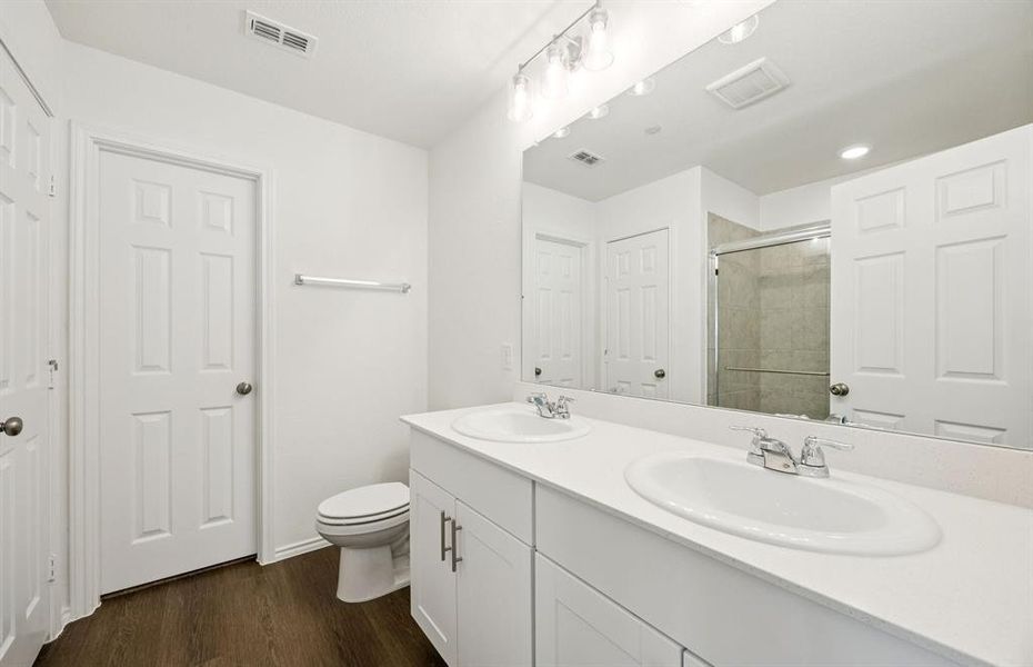 Owner's private bath with double vanity Owner's private bath with double vanity