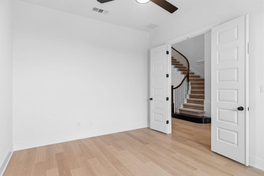 French doors in Study