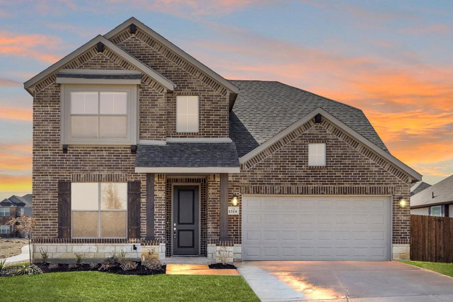 Representative exterior photo of a completed home built from the Concept 2440 by Landsea Homes in Chisholm Hills, Cleburne, TX (Image 28).