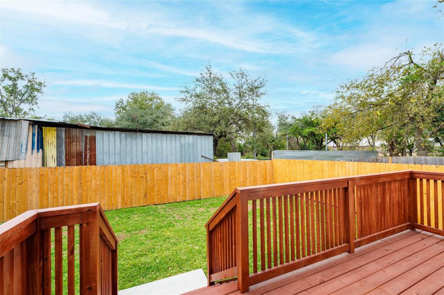 Exterior details and patio area of a home in , Houston (Image 3).
