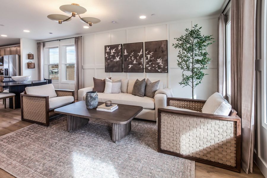 Representative furnished interior of a home built from the Magnolia by Hartford Homes in Prairie Song, Windsor (Image 16).