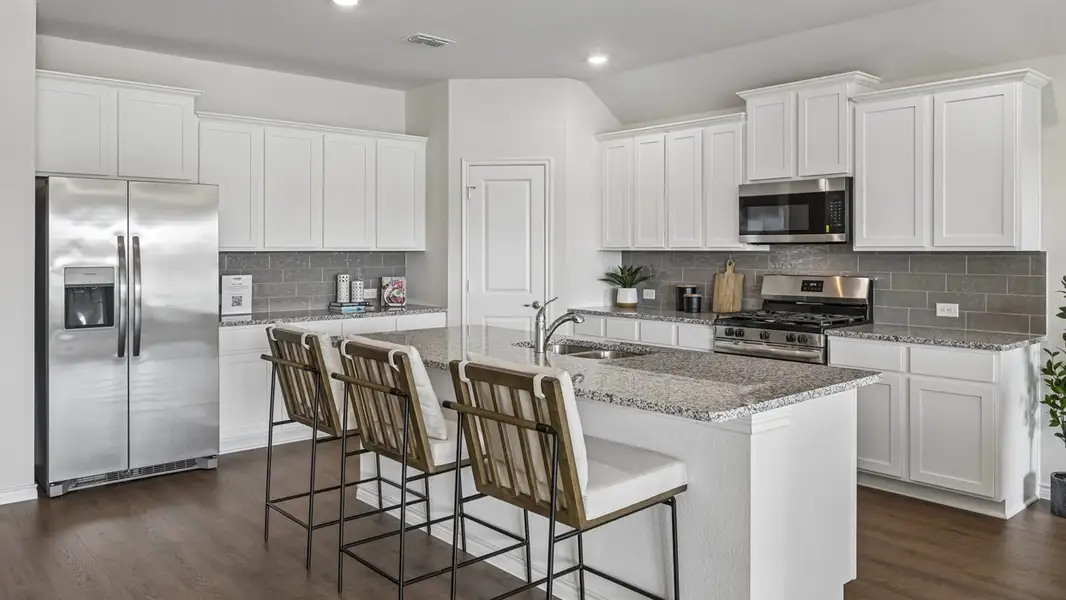 Furnished interior view inside a new home in Silverado, Aubrey (Image 3). Furnished interior view inside a new home in Silverado, Aubrey (Image 3).