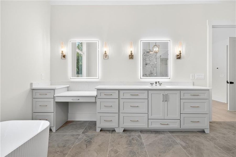 Furnished interior view inside a new home in Town Farms, Peachtree Corners (Image 7).