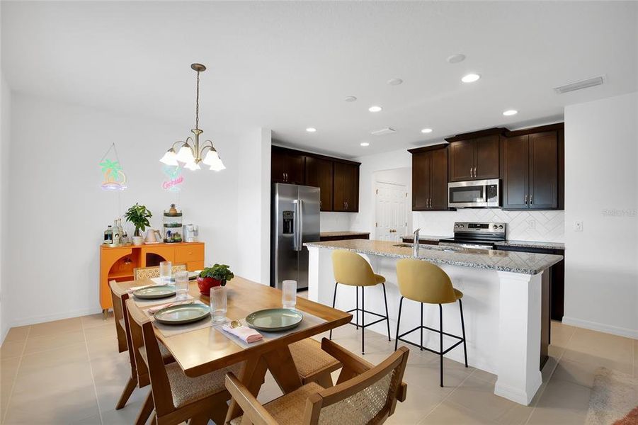 Furnished interior view inside a new home in Horse Creek at Crosswinds, Davenport (Image 17). Furnished interior view inside a new home in Horse Creek at Crosswinds, Davenport (Image 17).