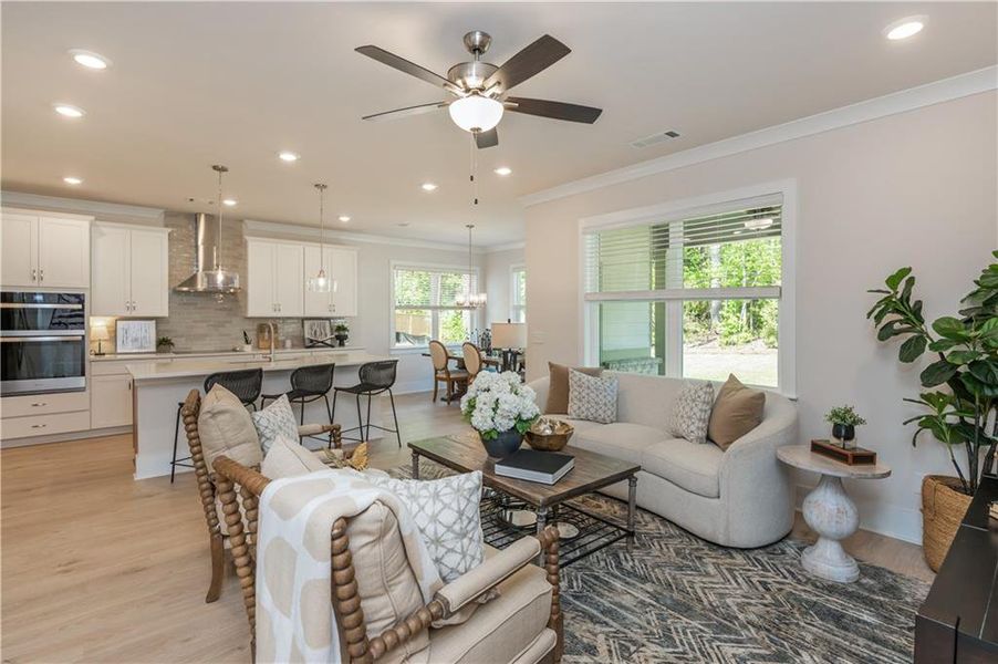 Furnished interior view inside a new home in , Flowery Branch (Image 8).