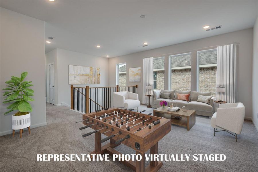 A game room where the entire family can have fun!  REPRESENTATIVE PHOTO VIRTUALLY STAGED