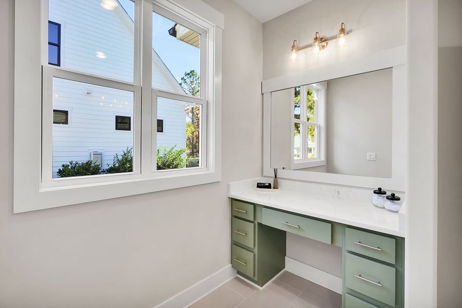 Furnished interior view inside a new home in The Bluffs On the Cape Fear, Leland (Image 35).