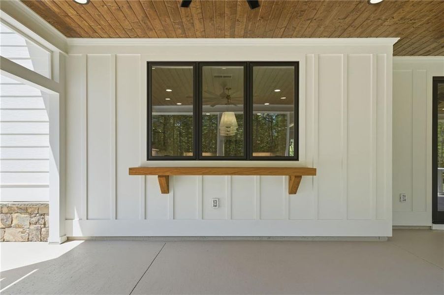 Exterior details and patio area of a home in , White (Image 4).