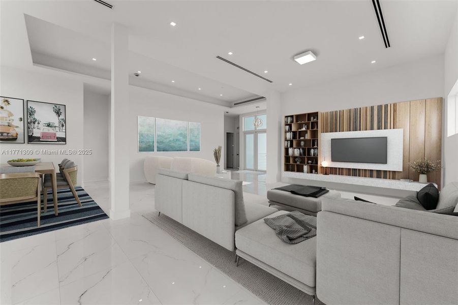 Furnished interior view inside a new home in , Key Largo (Image 5).