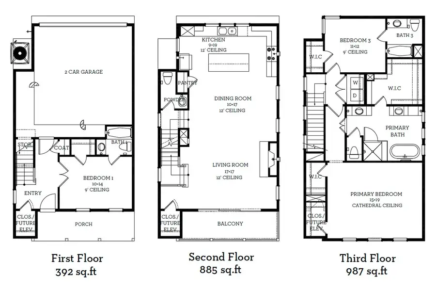 2D floor plan layout of this home in Eastwood Green, Houston, TX (Image 2). 2D floor plan layout of this home in Eastwood Green, Houston, TX (Image 2).