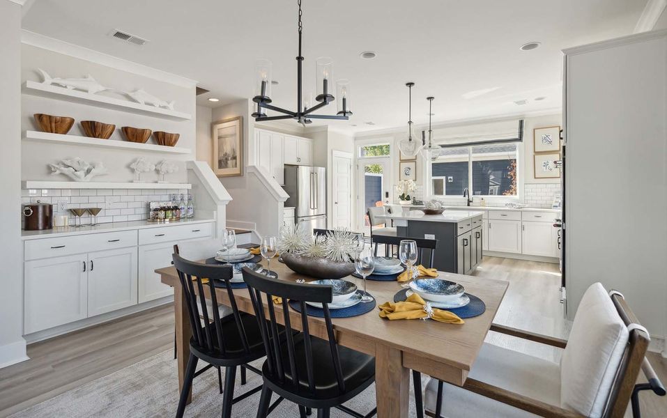Representative furnished interior of a home built from the Aiden by Brookfield Residential in Wendell Falls, Wendell (Image 5).
