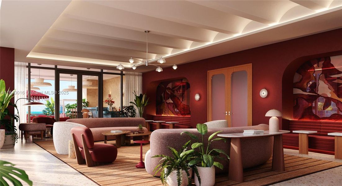 Furnished interior view inside a new home in , Miami (Image 7).