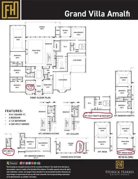 Here you can see the floor plan layout, with the included options circled in red. Here you can see the floor plan layout, with the included options circled in red.