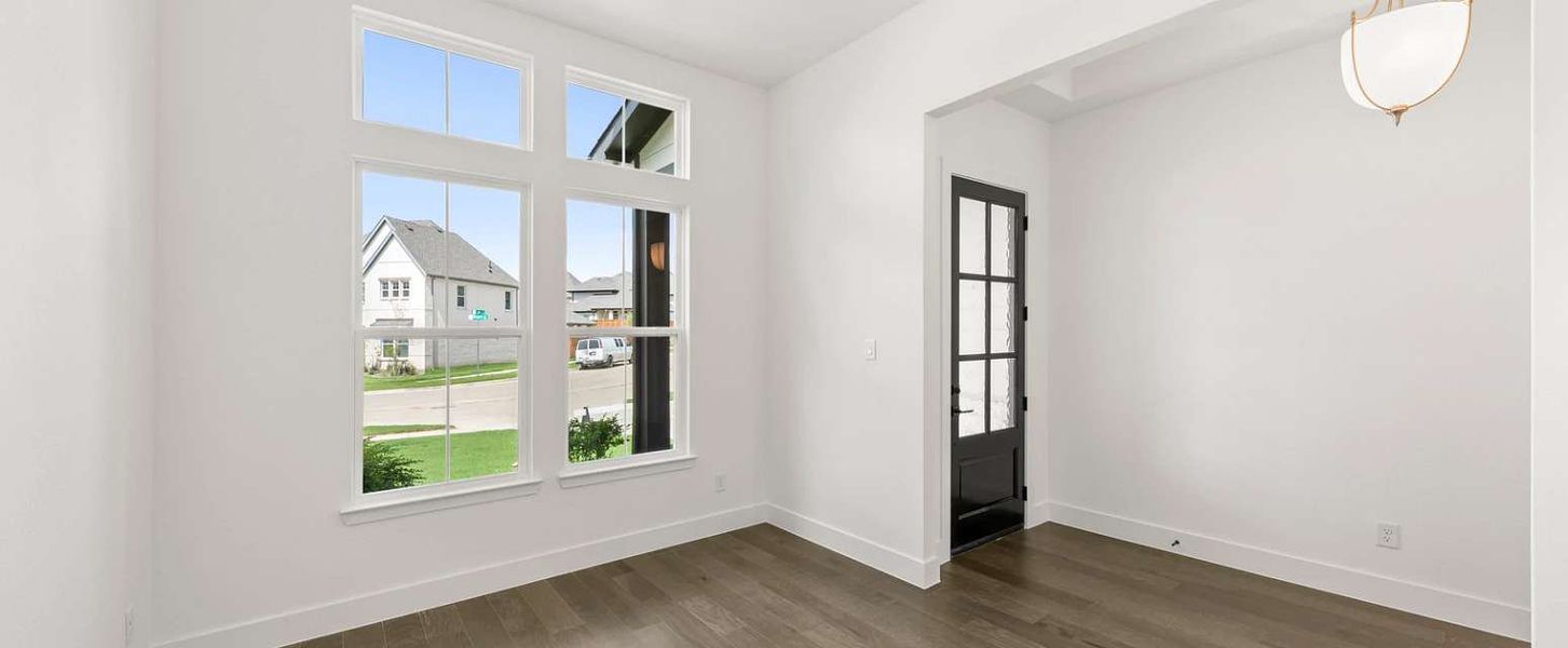 Representative unfurnished interior of a home built from the Ellington by Ashton Woods in Furst Ranch, Flower Mound (Image 16). Representative unfurnished interior of a home built from the Ellington by Ashton Woods in Furst Ranch, Flower Mound (Image 16).