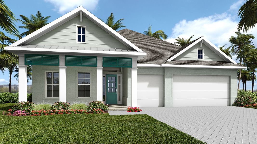 Representative exterior photo of a completed home built from the 3087F by Perry Homes in Reserve at Berry Bay, Wimauma, FL (Image 3).