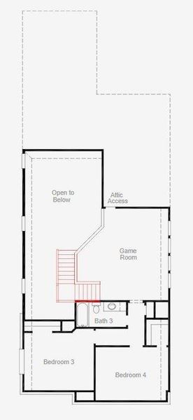 2D floor plan layout of this home in Candela, Richmond, TX (Image 3).