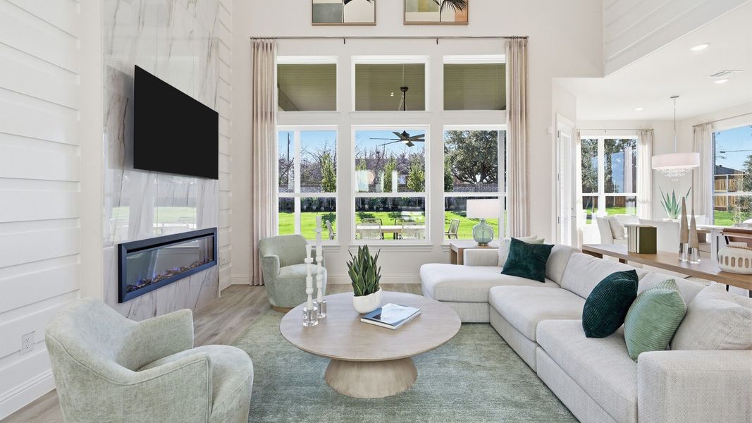 Representative furnished interior of a home built from the Dartmouth by Brightland Homes in Anna Ranch, Anna (Image 9).