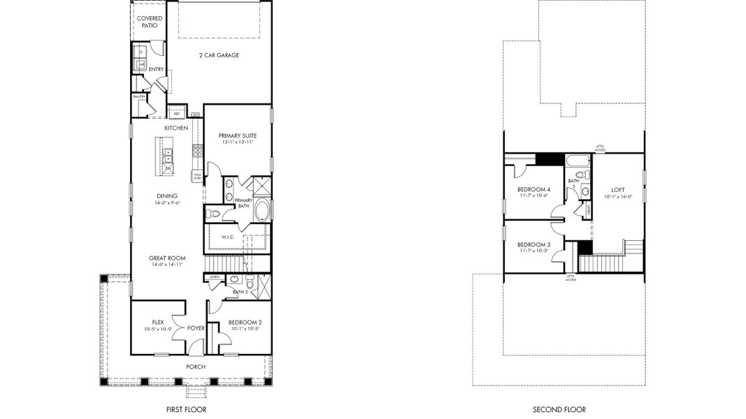 2D floor plan layout of this home in Benders Cove - Premier Series, Mount Juliet, TN (Image 2). 2D floor plan layout of this home in Benders Cove - Premier Series, Mount Juliet, TN (Image 2).