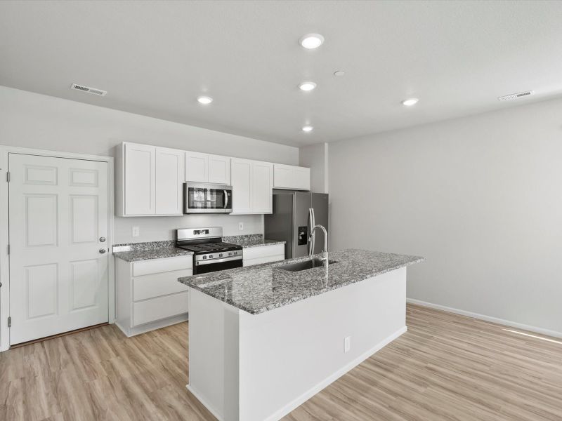 Furnished interior view inside a new home in Horizon Uptown: The Meadow Collection, Aurora (Image 2). Furnished interior view inside a new home in Horizon Uptown: The Meadow Collection, Aurora (Image 2).